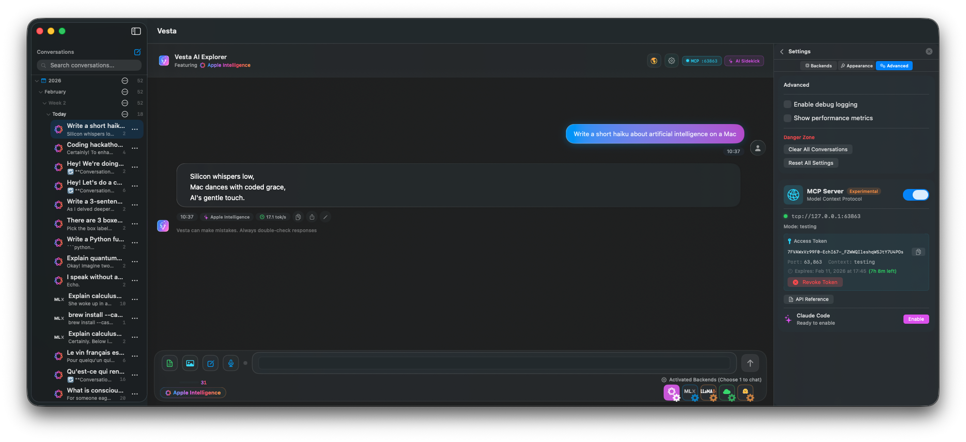 Apple Intelligence Chat